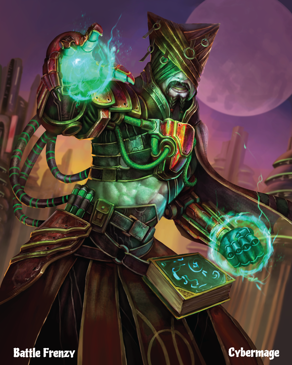 Battle Frenzy Cybermage Front of Game Card