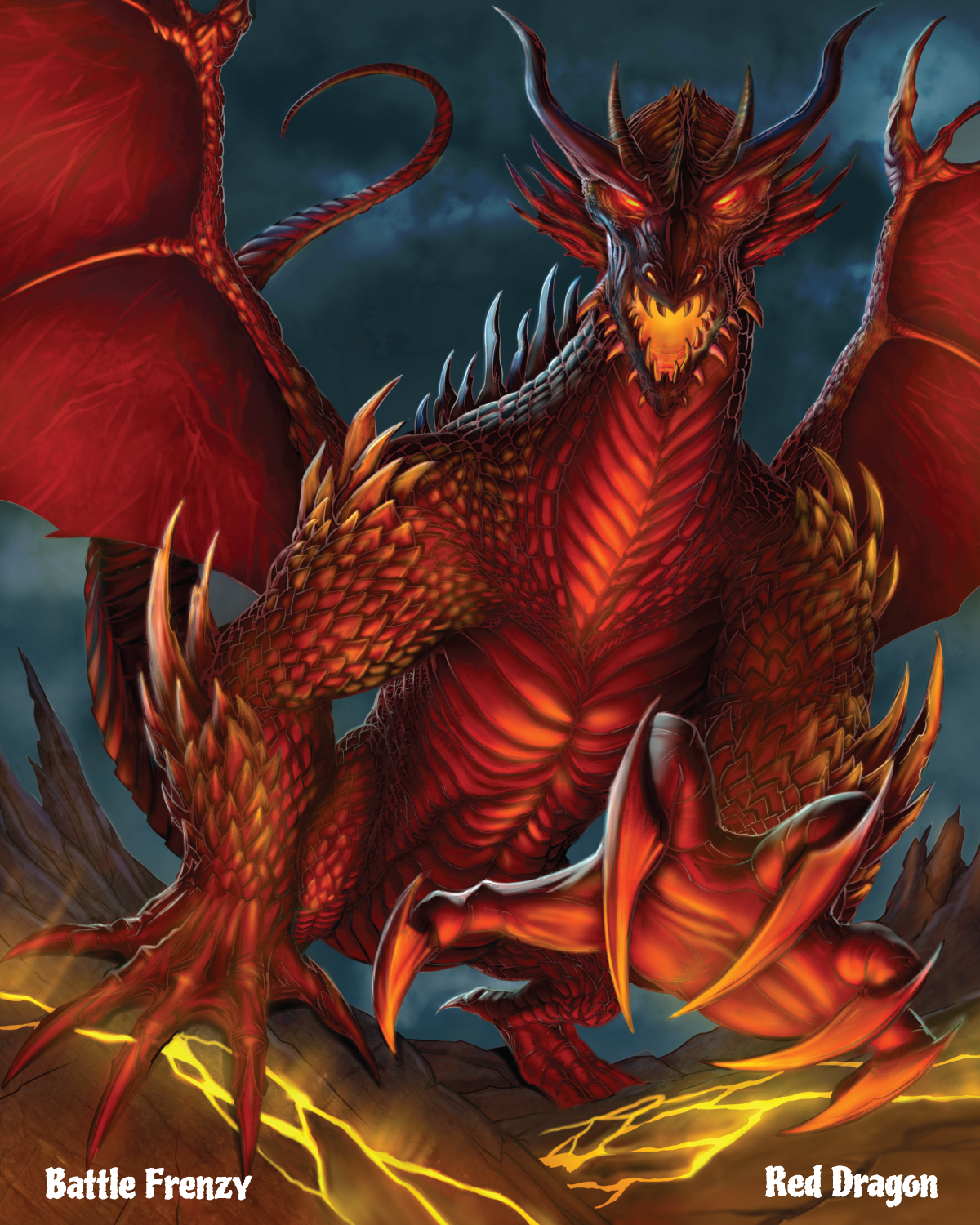 Battle Frenzy Red Dragon Front of Game Card