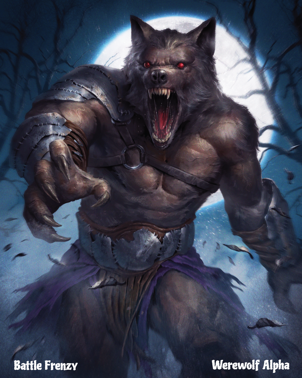 Battle Frenzy Werewolf Alpha Front of Game Card
